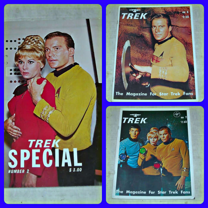 Here are three great issues ... TREK The MAGAZINE for STAR TREK FANS SPECIAL #2, published in November 1978, TREK The MAGAZINE for STAR TREK FANS # 6, published in November 1976, and TREK The MAGAZINE for STAR TREK FANS # 7, published in Feb 1977.