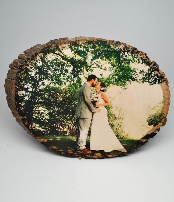 There is something so beautiful and rustic about incorporating a photograph into a wooden frame, this would make a beautiful gift.
