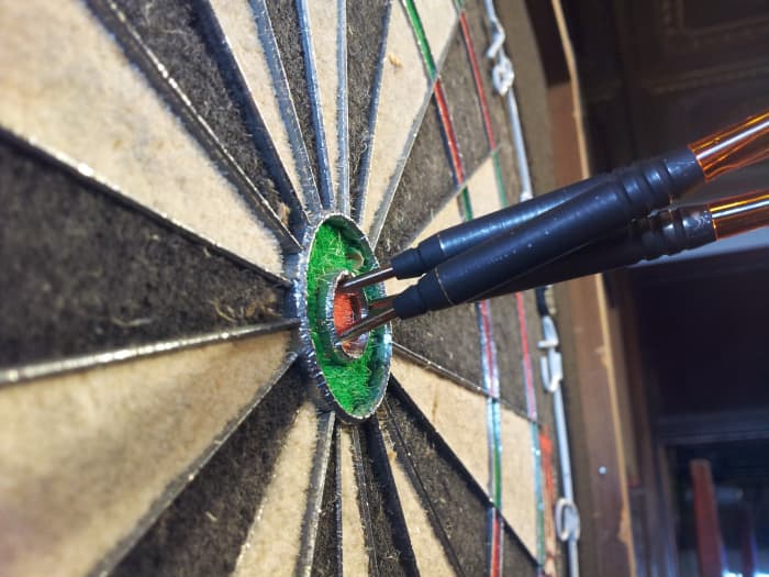 Just outside the wire! Even the most minute variation can make all the difference in the world. In darts focus reigns supreme.