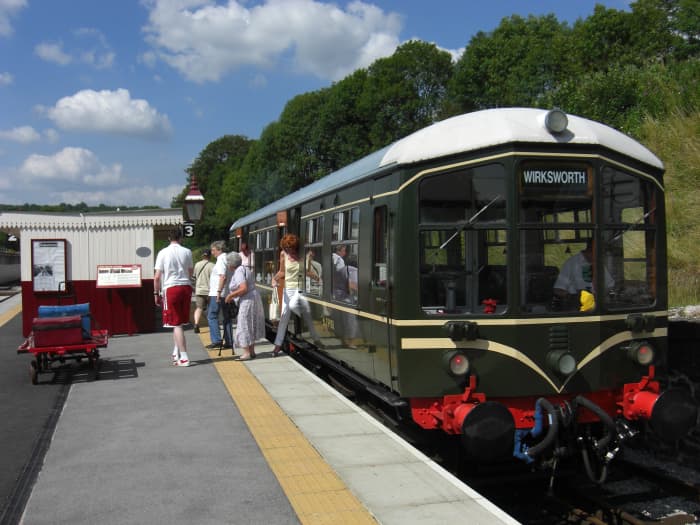 Single car Derby Lightweight unit at Wirksworth in Derbyshire. There are two and three car sets preserved at various locations around mainland Britain