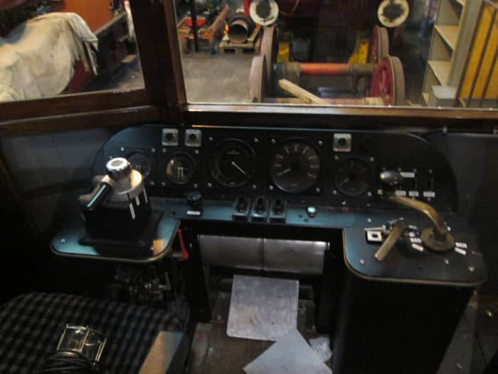 One of the two control panels in the autocar. This one is at the opposite end to the motor compartment with the passenger saloon between...