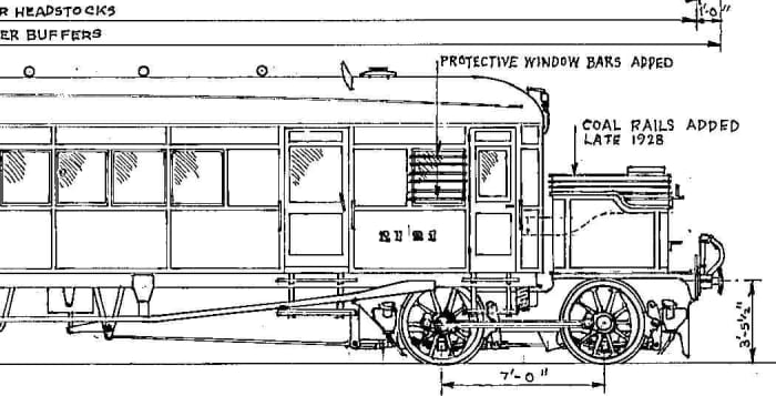 Isinglass Drawings diagram 91 of the Clayton steam railcars (generally based in the East Midlands), recognisable by the massive coal bunker that seemed to be an afterthought.