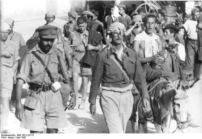 The picture says all. Several destroyers were sunk on their way to Crete, reducing the numbers of men withdrawn from the island. Mostly non-combatant units were left behind, although a large number of Layforce's commandos were unable to get away