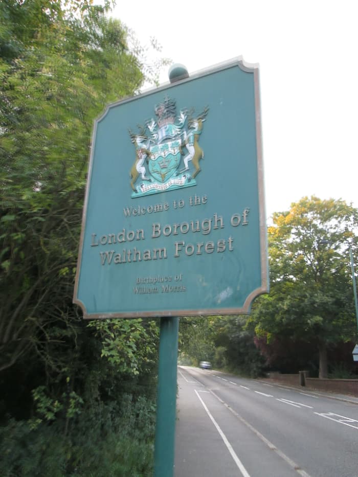 On the way back to the car park there's a sign that welcomes you to the Borough of Waltham Forest, the bottom caption reads 'Birthplace of William Morris', the artist and philosopher