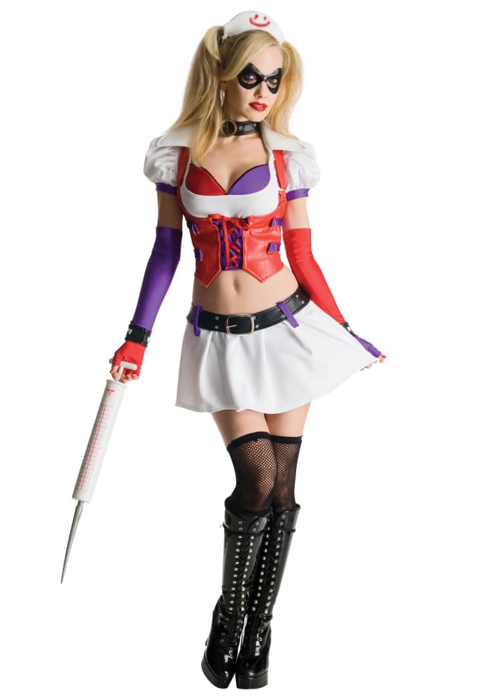Amazon has this costume for you. If you have a corset and a white skirt, you might consider putting this look together yourself.