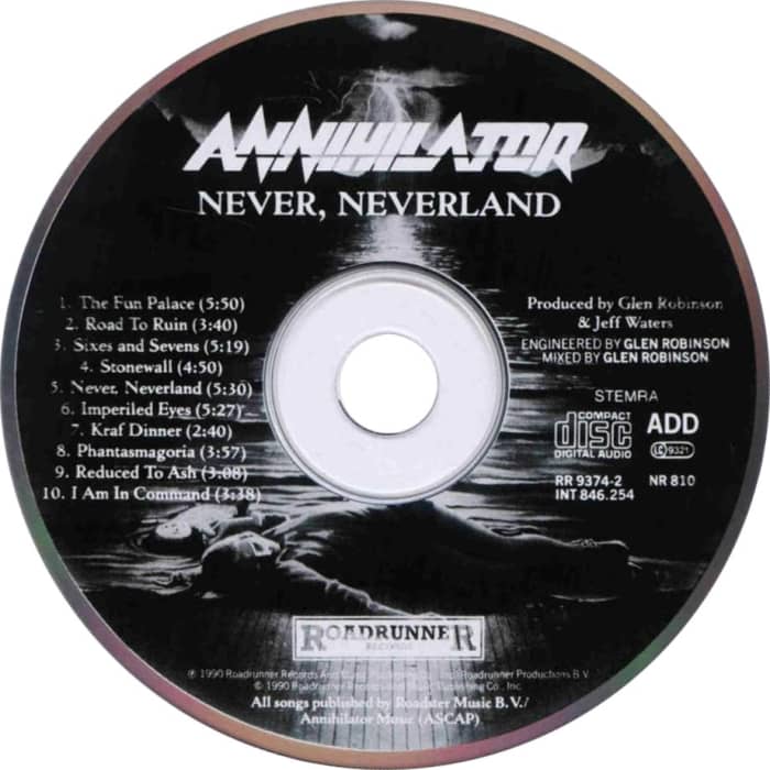 Annihilator's Never Neverland album is one of the finest in the heavy metal genre containing 10 high quality songs.