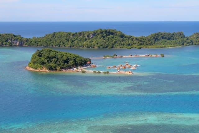 The island is located within a cove, and it’s pristine waters are usually calm and just perfect for the fun amenities offered by the resort.