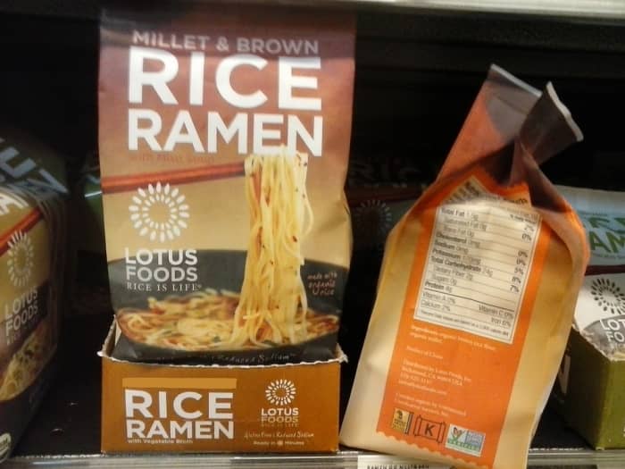 Lotus Foods makes a rice noodle ramen soup that is lower in carbs and sodium both.