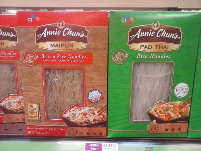Annie Chun's makes both gluten free rice pasta and brown rice noodles in both Pad Thai and Maifun styles.