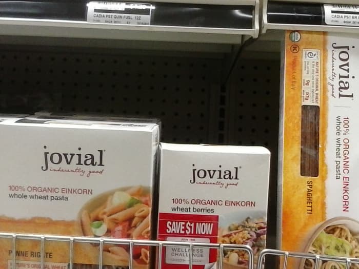 Einkorn is an ancient grain and not hybridized and amazingly lower in carbs than most wheat pastas.