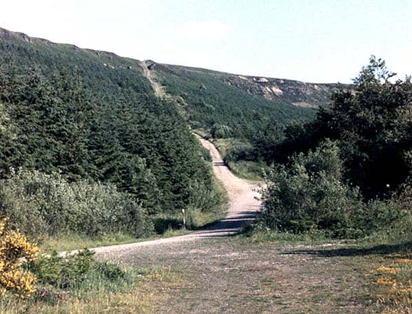 Ingleby Incline now, the view below was taken from close to the trees on the right, opposite where the weigh house was