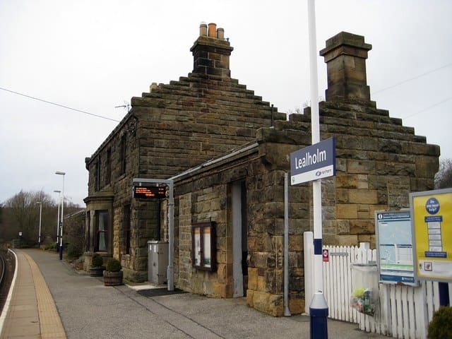 Lealholm Station looking back on our direction of travel - the goods depot was behind the station buildings, now a repair and MoT centre