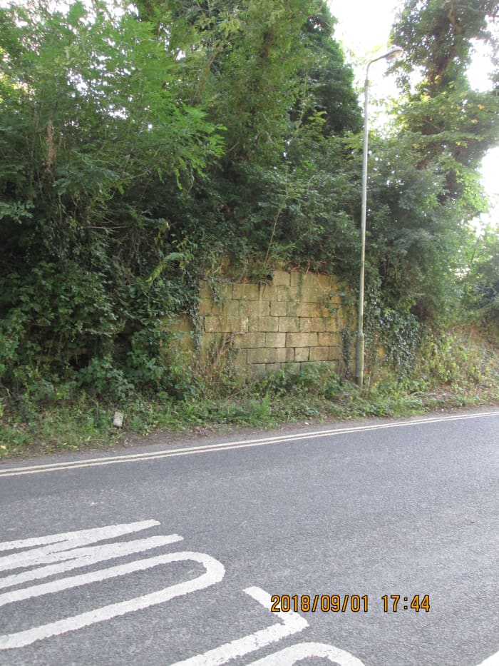 Bridge abutment on the west side of the Egton road shows where the shunt started for works locomotives to propel wagons away from or to the furnaces north of the main running lines.