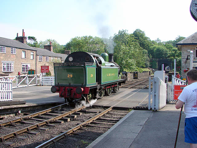 Preserved Lambton, Hetton & Joicey Railway (ex-Londonderry Railway 0-6-2, not Northern Ireland but Lord Londonderry's County Durham collieries based at Philadelphia, Durham). The engine is based here permanently, shedded at Grosmont