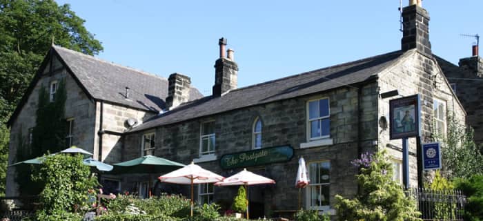 The Postgate Inn, named after local Catholic- martyr Nicholas Postgate. He fled abroad during the Reformation. Home-sickness brought him back - to a martyr's death. The inn is comfortable, carries a good menu and is known for its well-kept cellar