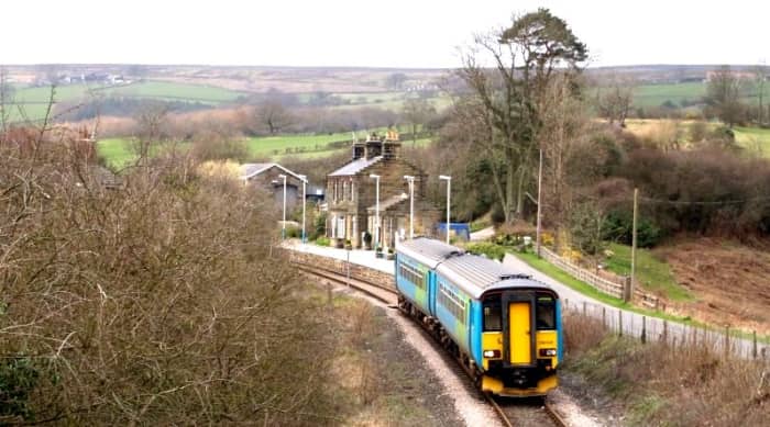A third generation diesel multiple unit leaves Lealholm for Glaisdale, which is where we go from here...