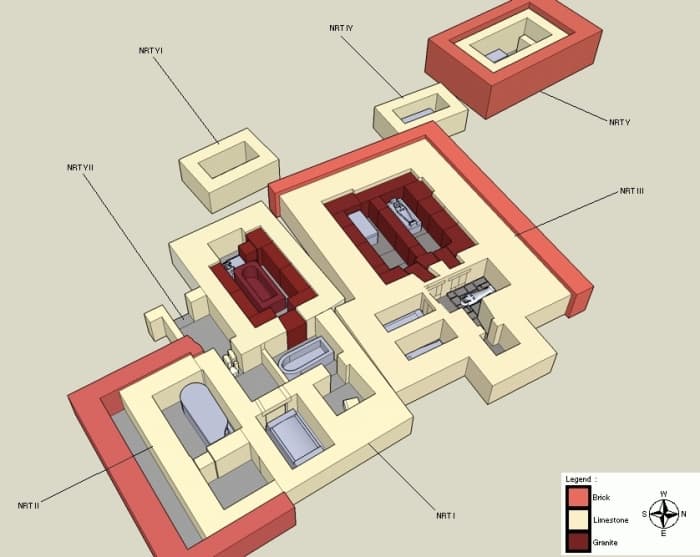 Layout of the royal necropolis of Tanis