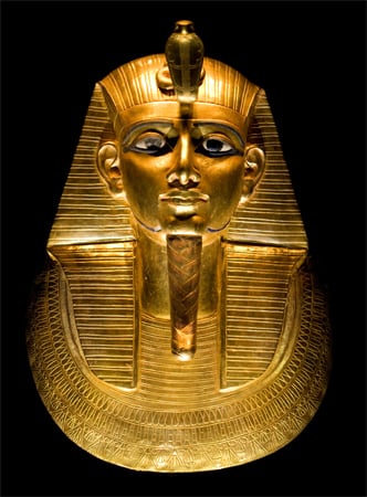 The solid gold funerary mask of Psusennes I
