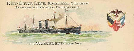 This is the vessel that Pierre and his several children traveled on while leaving Belgium to Yakima, WA.