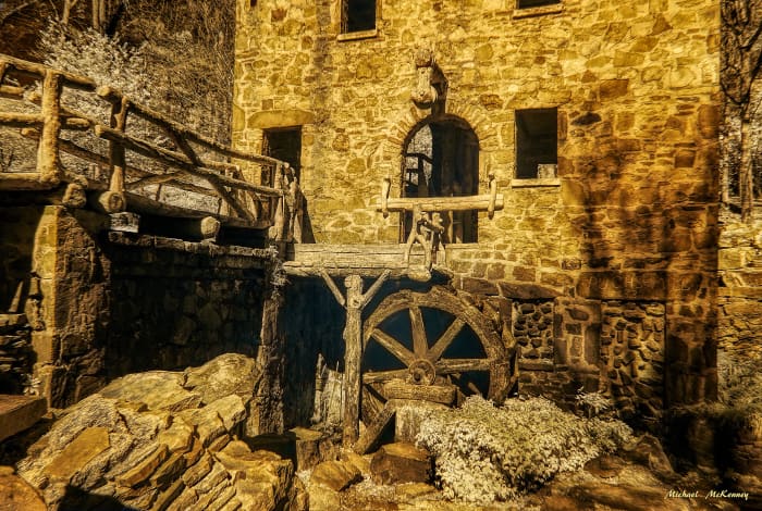 The walkways and architecture of the Old Mill in North Little Rock, Arkansas are both conducive to interesting picture-taking.