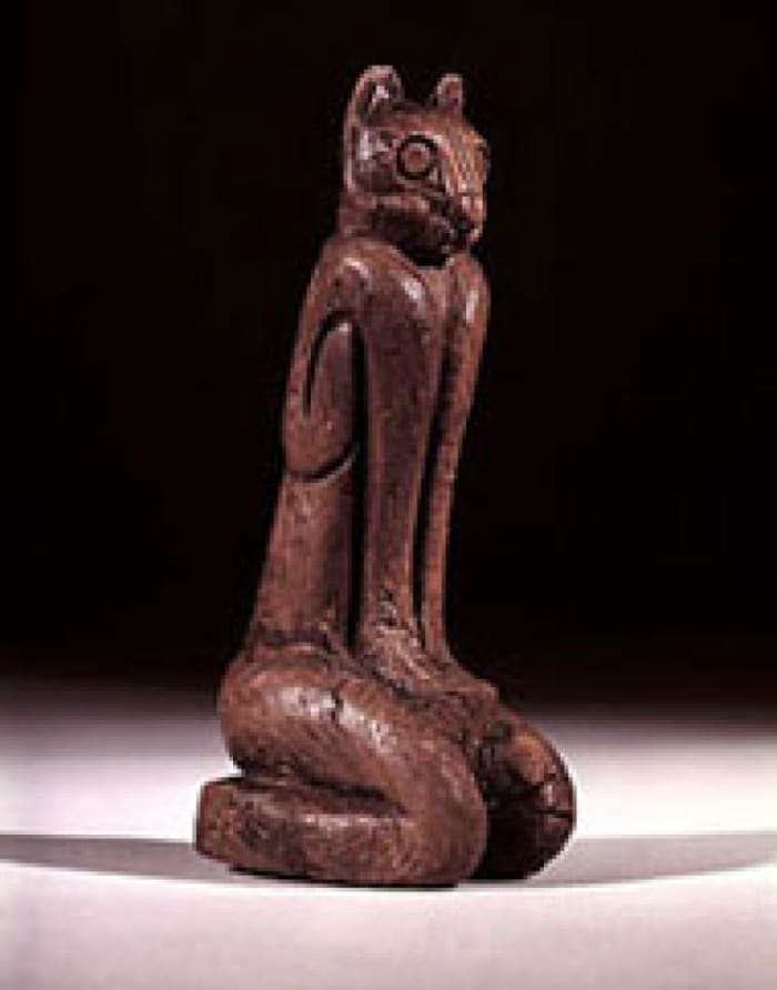 This wooden figurine found on an uninhabited island near Key Marco, clearly is the Egyptian Goddess Bast.