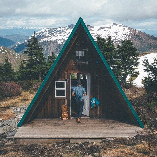 Don't reinvent the wheel with this classic A-frame cabin. Smoothly blending into a hill or mountain side these wonderful cabins usually have fun loft editions or tall glass windows. These make for the perfect ski chalet.