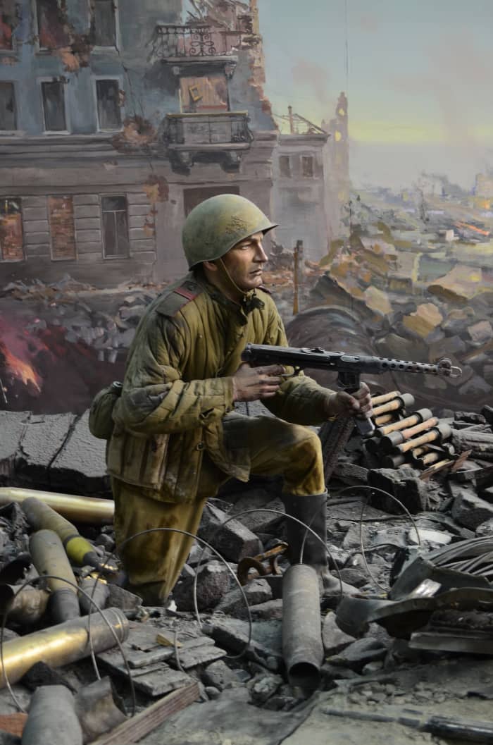 This image symbolizes what is on the album cover for Agent Orange. A soldier looks on as his side is near victory.