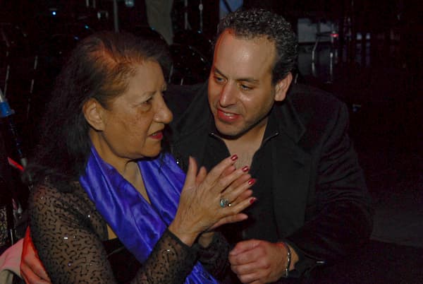 Jordan with the great Jazz Singer, Sathima Bea Benjamin, when he MC’d an event at The Apollo Theater.