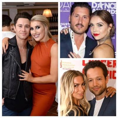 Sasha Farber and Emma Slater; Val Chmerkovskiy and Jenna Johnson; Daniella Karagach and Pasha Pashkov
