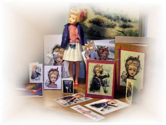 This is a restored Ideal Tammy Doll complete with a custom package of cards and ephemera hand made and photographed by Tonie Cook..