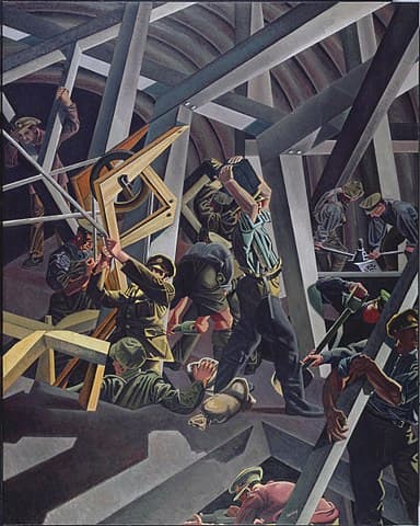 Sappers at Work: A Canadian Tunnelling Company, by Davd Bomberg, 1919