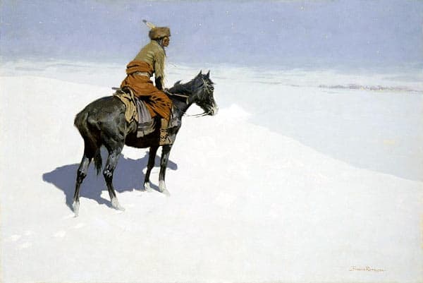 This is one of my favourite paintings by Remington. A stunning image, painted between 1900 and 1905.
