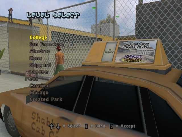 All the venues listed on the picture will be available once you register to the full version of THPS