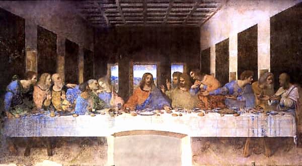 In Leonardo da Vinci's painting, Jesus has just announced that one of the disciples will betray him.