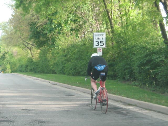 Many bike riders, walkers, and joggers are found at the edge of Hinsdale streets when weather permits