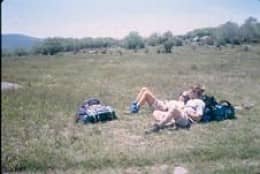 Soaking up the sun and taking time for some R&R along the Appalachian Trail in the Grayson Highlands