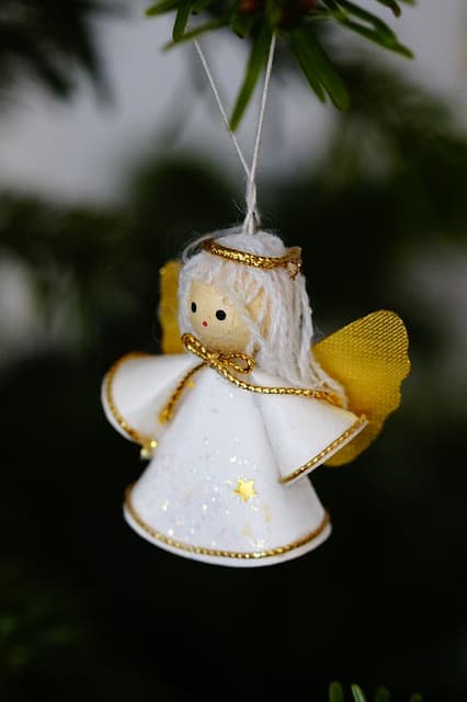 Cute Angel Christmas Ornament - this angel really has the cute factor that I think anyone would love.