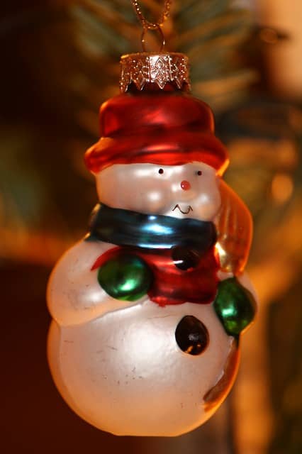Snowman Christmas Ornament - this is a classic ornament for a Christmas tree, but I swear they get cuter every year!