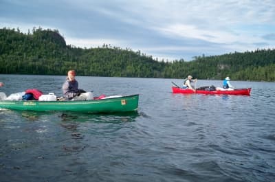 We had three boats and six people in our group. The maximum allowed per group is nine people and four boats.