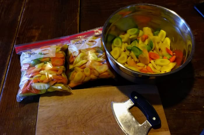 Cut the carrots however you like. Bias cut is pretty in many dishes. Crinkle cut is great in salads or saucy applications. Sticks or spiralized are options, too.
