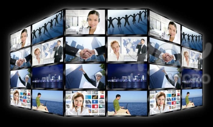 Black frame television multiple screen wall, wherein you can search photos, view photos, buy photos and download photos; buy publishing images, website images, powerpoint images, blog images and print images