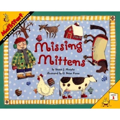 Add this math book to your mitten mayhem. Funny farm animals lose their mittens too. This book teaches the concept of odd and even numbers.