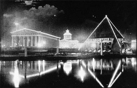 The 1897 Tennessee Centennial Exposition is still remembered and celebrated in museums. This is the Parthenon and Pyramid at the 1897 World's Fair.
