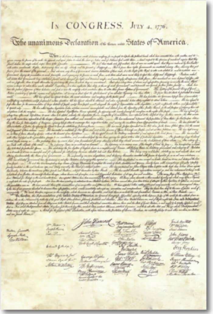 The Declaration of Independence was written on paper made of hemp and the first official U.S. Flag was made from woven hemp fabric.