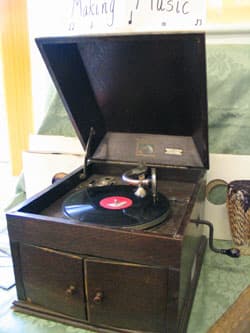 We had the old wind up gramophone when I was young, and after we got the radiogram, I was allowed to use this wind up gramophone unsupervised but not the new radiogram.