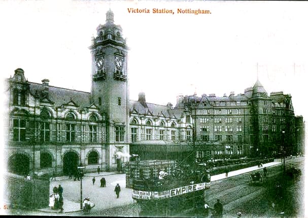 This is a very old photograph of The Victoria Station but it looked pretty much the same on the outside throughout its lifetime.