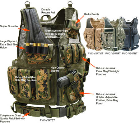 A UTG/Condor tactical vest. There are tons of versions of this vest on the market, in just about EVERY camo patern out there