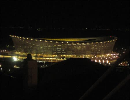 Cape Town's Green Point Stadium, newly built for the 2010 FIFA World Cup. At a cost of $773 million, this is the most expensive stadium built for the tournament.