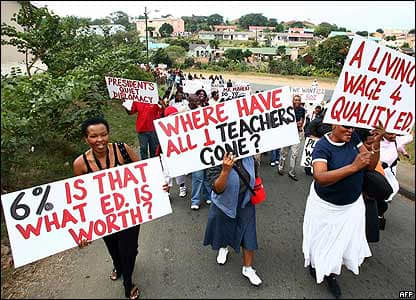 Strike for teachers, pay raises and other related issues that were being contested during the past year since the World Cup