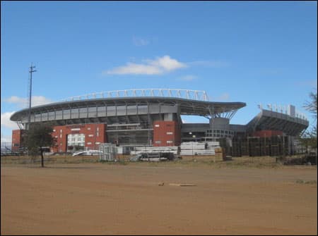 he brand new Peter Mokaba Stadium in Polokwane, one of the smaller host cities with roughly 500,000 people. There are concerns about how the city will contend with the costs of building and maintaining this new stadium.